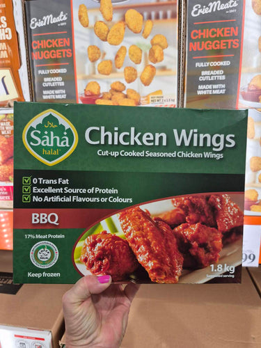 Image of Saha Halal BBQ Cooked Seasoned Chicken Wings - 1 x 1.8 kilos